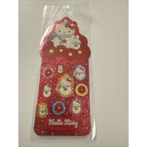 Hello Kitty Snowman Metallic Winter Holiday Sticker Sheet 2004 Sanrio Japan W9